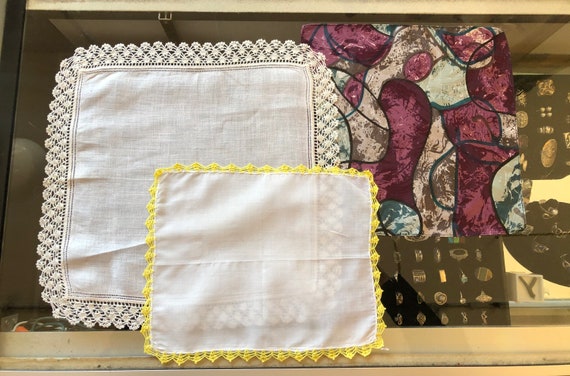 Lot of 3 Vintage Hankerchiefs - image 1