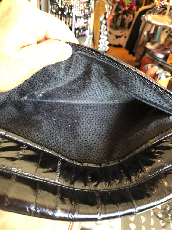 Black Eel Skin Crossbody Handbag - image 10