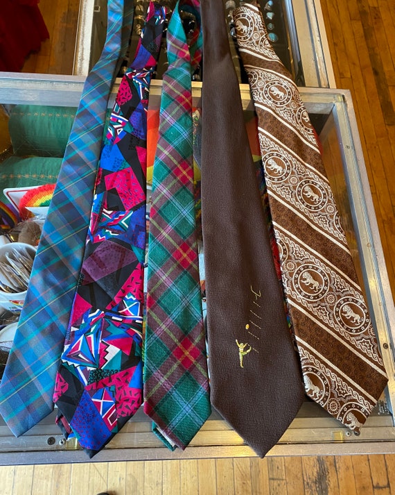 Ensemble de 5 cravates vintage des années 80 - Etsy France