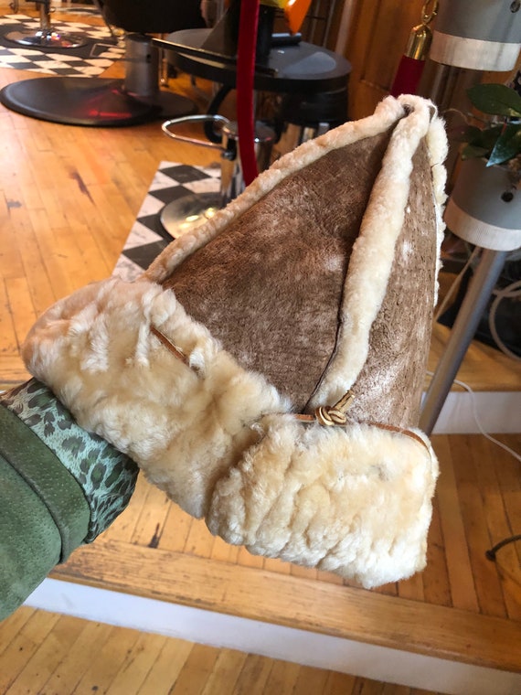 Retro Shearling Sheepskin Winter Leather Fur Hat