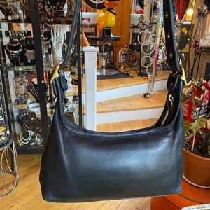 Coach Polished Pebble Leather Hadley Hobo Black, Hobo Bag