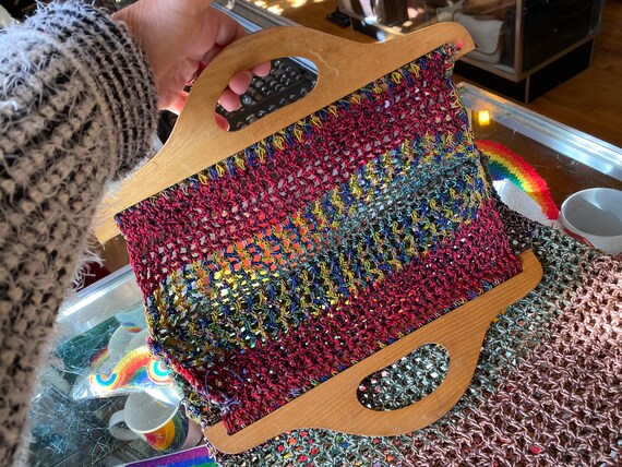 70’s Retro Woven Market Bag - image 8