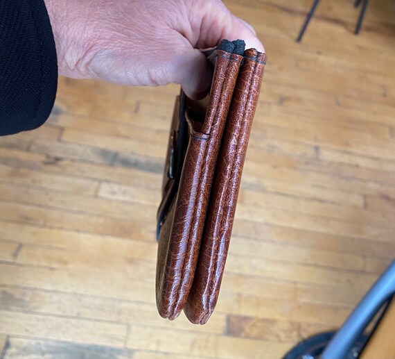 90’s Retro Vegan Brown Leather Wallet - image 3