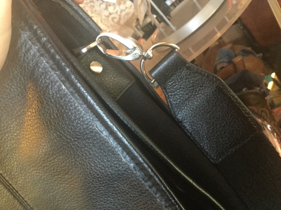Vintage Buxton Genuine Leather Briefcase Adjustable Strap Etsy