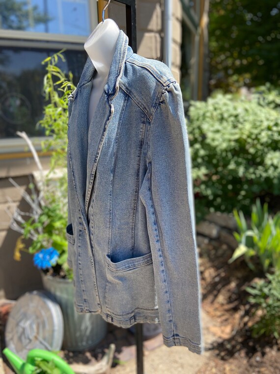 80s Newport News denim blazer - image 2