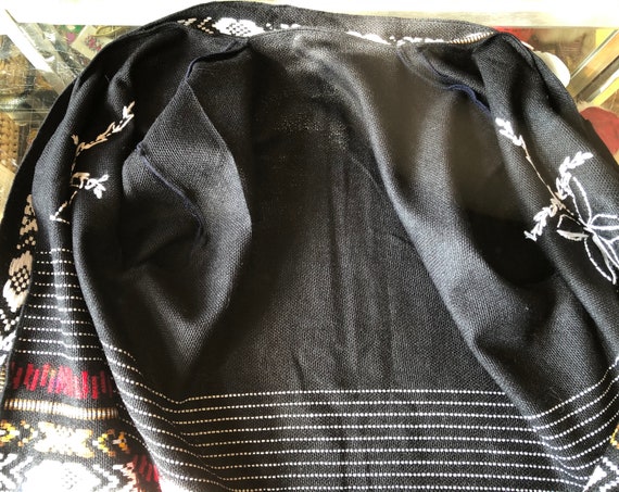 Boho Embroidered Black Jacket - image 6