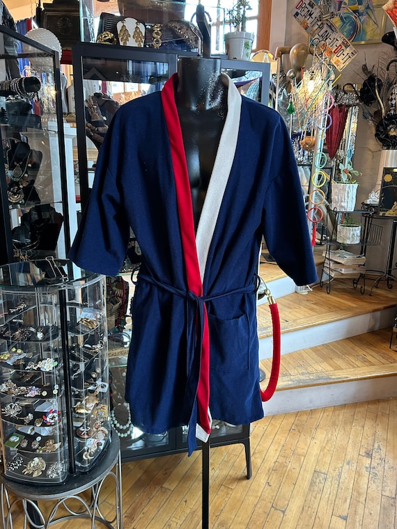 Authentic 90’s Vintage Red, White and Blue Robe