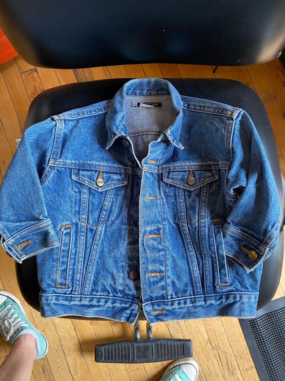 Retro Child’s Jean Jacket Blue Denim Esprit Mini … - image 1