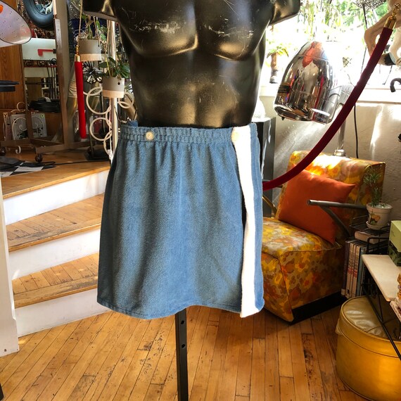 50’s Vintage Men’s Blue Terrycloth Swimwear One Si