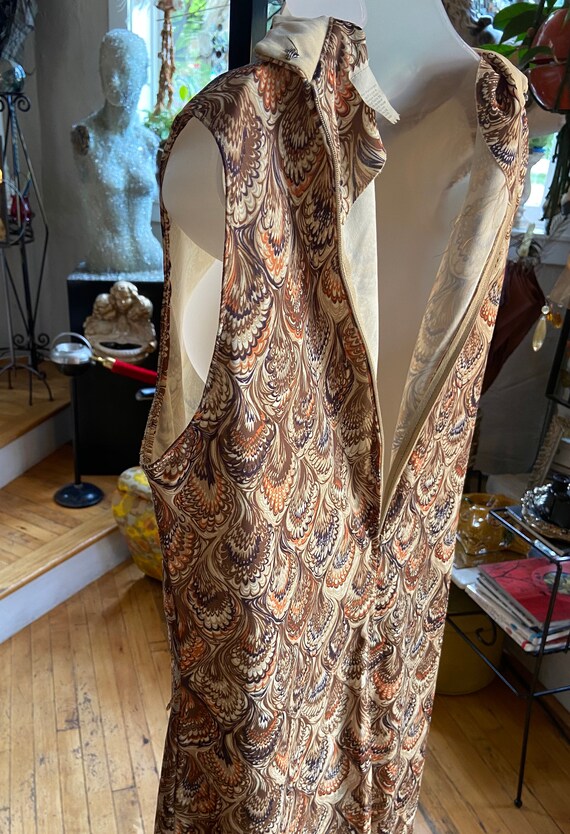 70’s Poly Paisley Shift Dress - image 5