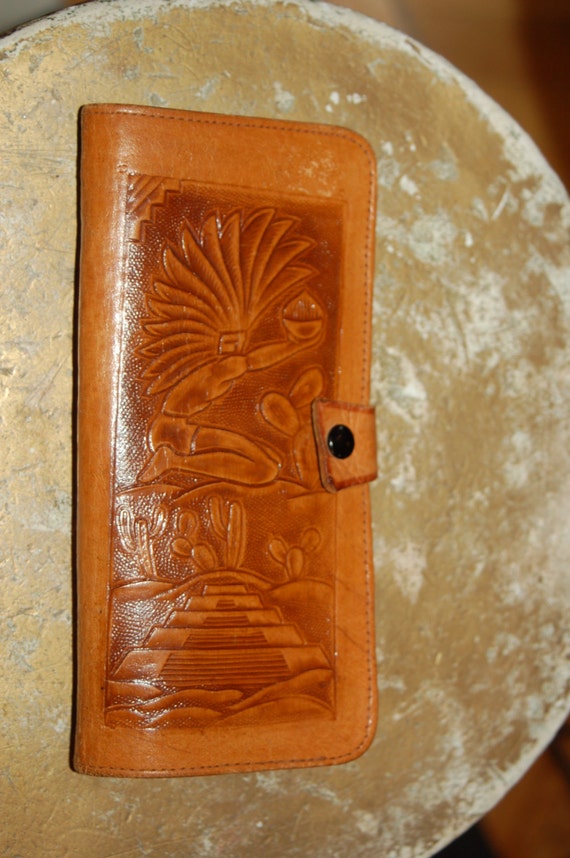 Genuine Hand-Tooled Leather Wallet