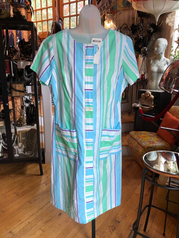 50’s Retro Cotton Hand Crafted Striped Dress