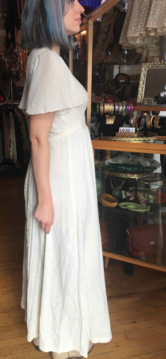 Off White Bohemian Bridal Dress, Hippie Wedding D… - image 2