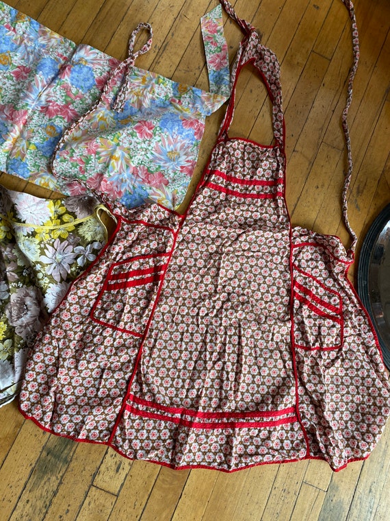 Lot of 3 60s Vintage Aprons - Etsy Israel