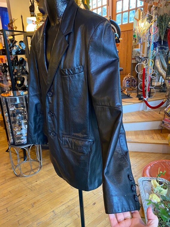 Authentic Vintage WILSONS Black Leather Jacket - image 3