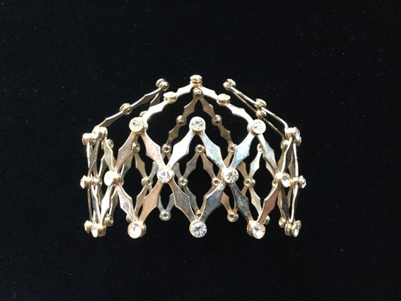 Vintage Renaissance bridal Juliet crown gold and … - image 1