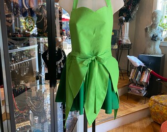 Vintage Hand Crafted Green Apron Costume
