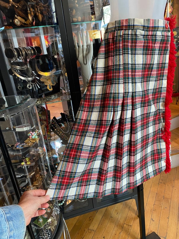 Authentic 70’s Vintage Scottish Style Plaid Pleat… - image 2