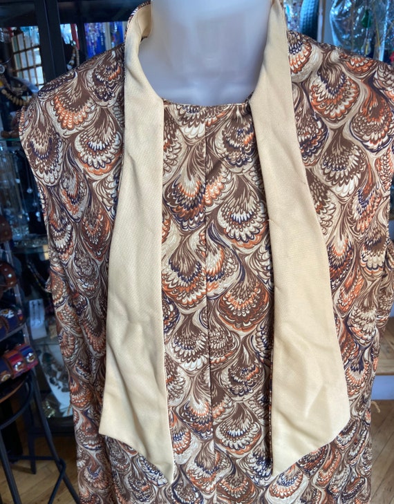 70’s Poly Paisley Shift Dress - image 4