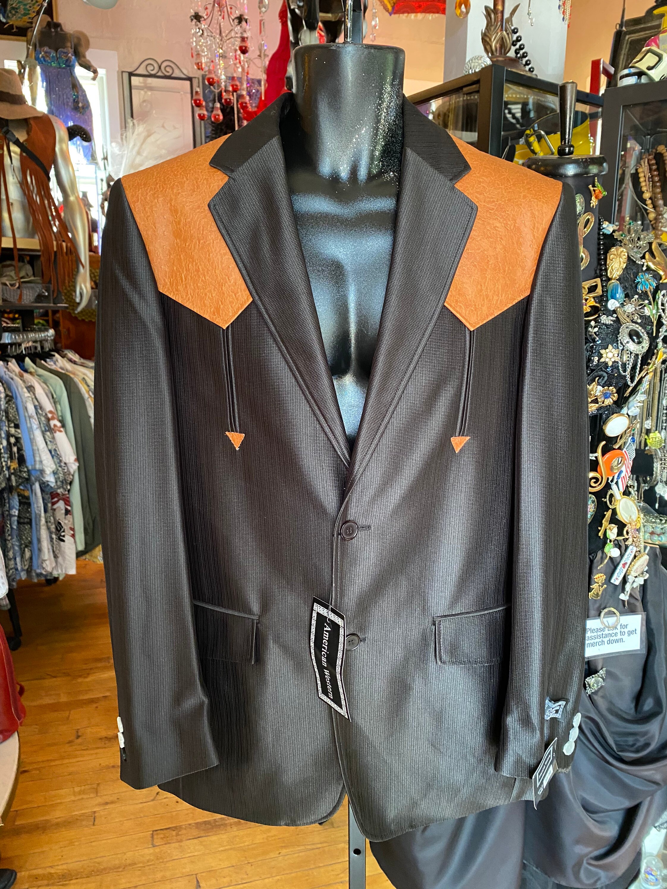 Rockabilly Western Sport Coat With Tan 