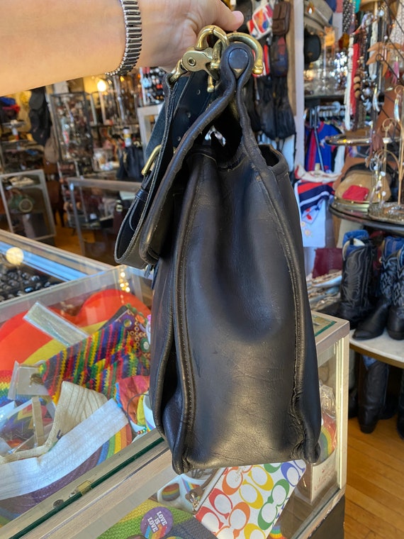 Vintage 90s Coach Black Leather Bag