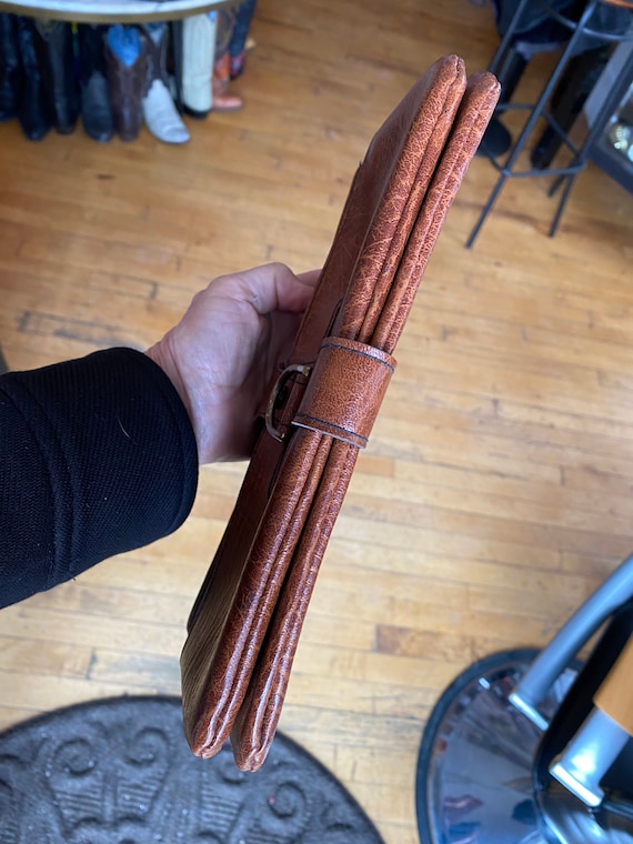 90’s Retro Vegan Brown Leather Wallet - image 5