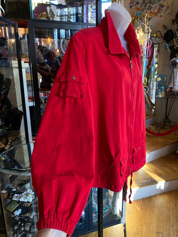 Authentic 80’s Vintage Red Cotton Jacket - image 2