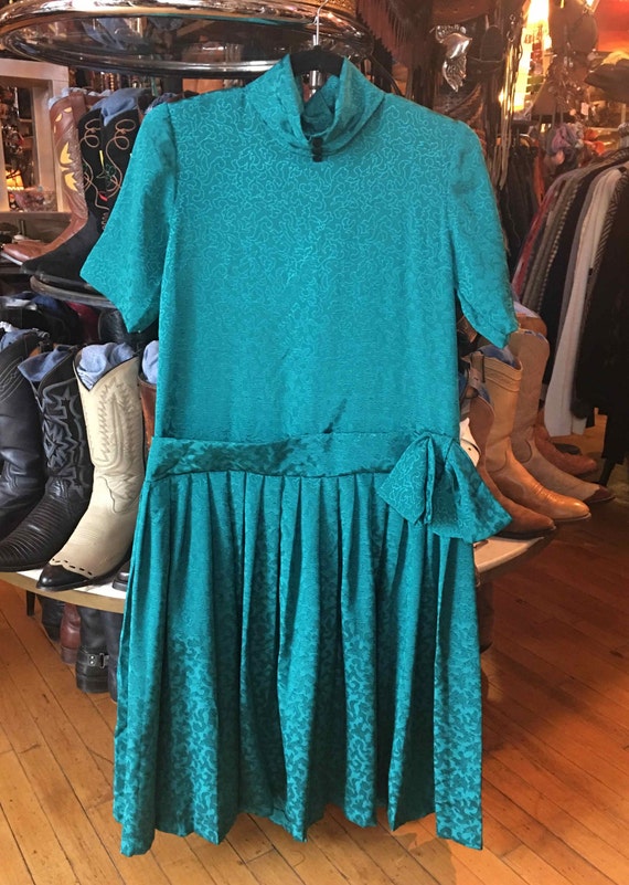 Vintage Blue/Green Dress Large Size