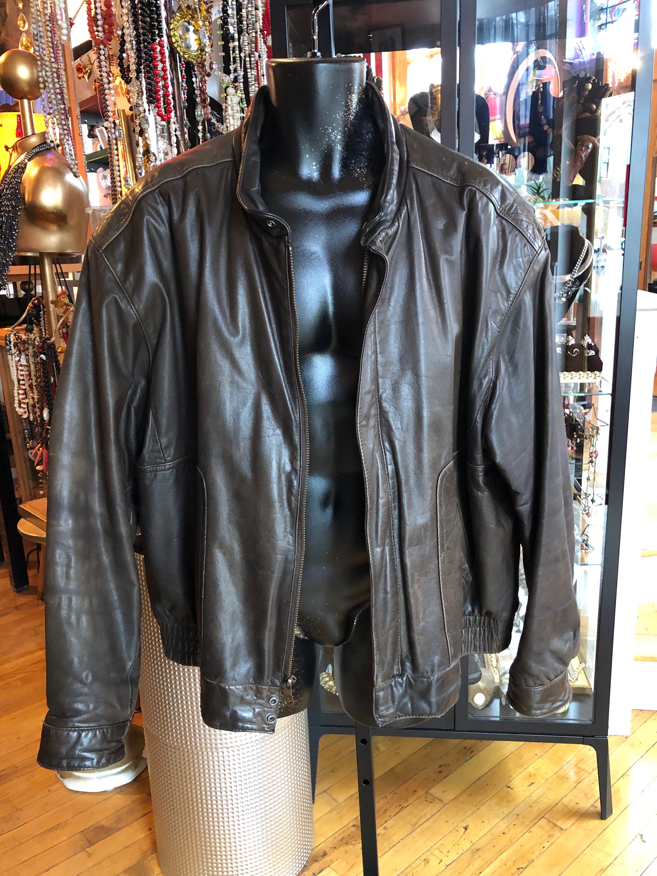 reed leather bomber jacket
