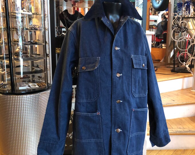 Vintage BIG MAC Unisex Blue Denim Jacket With Fleece Lining, Blue Jean ...