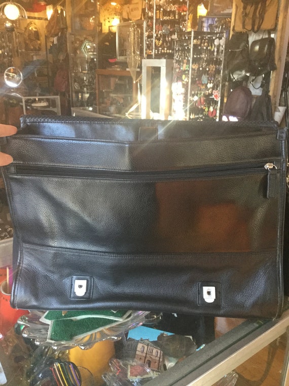 Vintage Buxton genuine leather briefcase adjustable … Gem