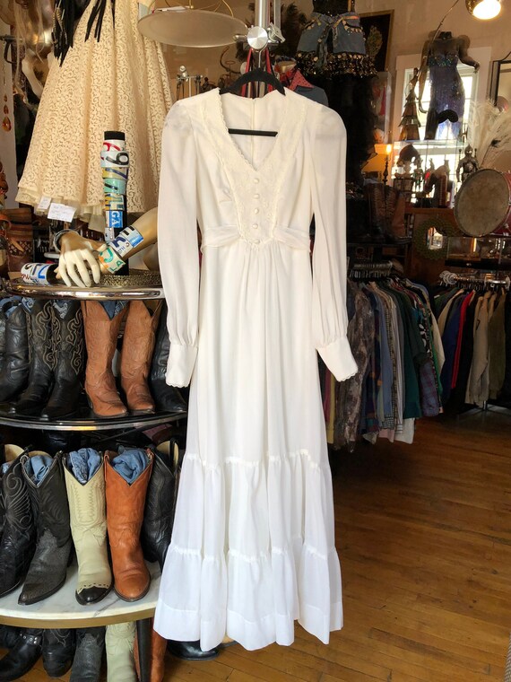 Vintage Off White Gunnysack Wedding Dress Small Etsy