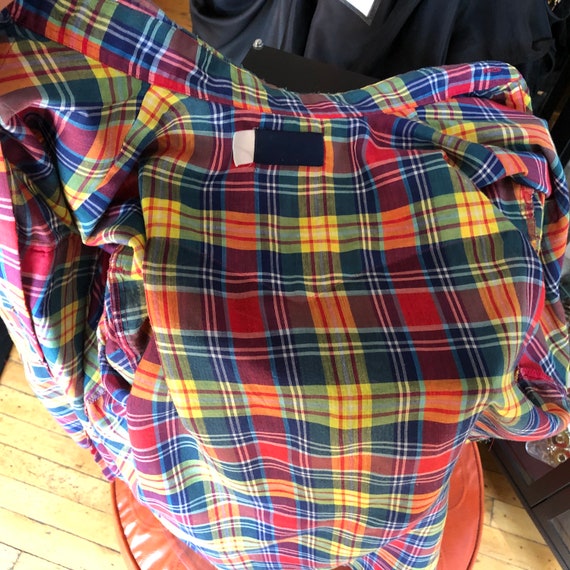 Authentic 70’s Western Plaid Shirt Medium - image 6