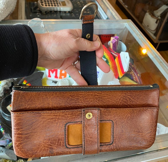 90’s Retro Vegan Brown Leather Wallet - image 7