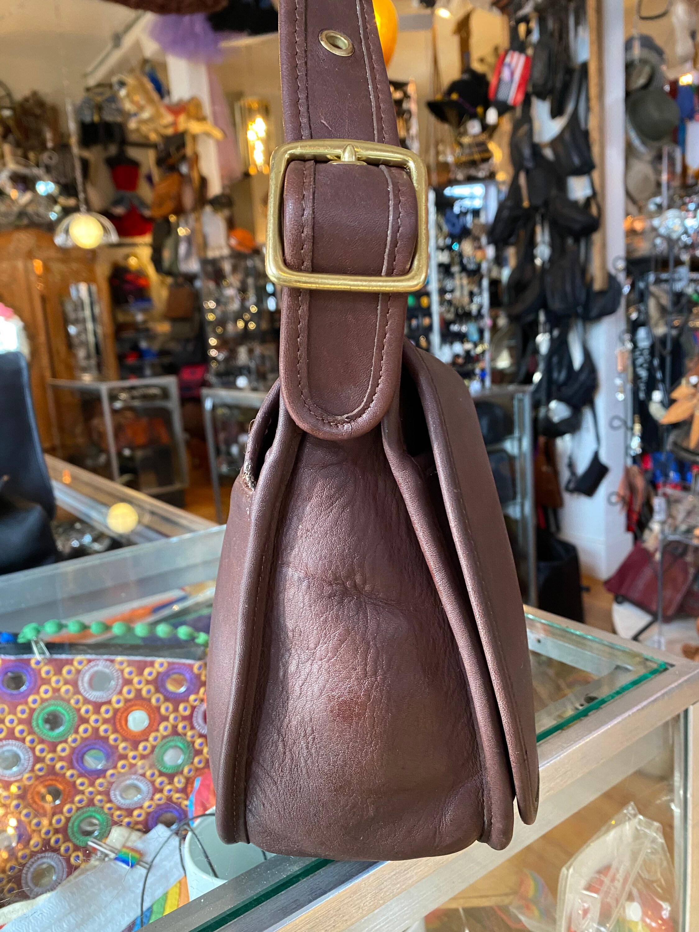 Authentic coach brown shoulder bag