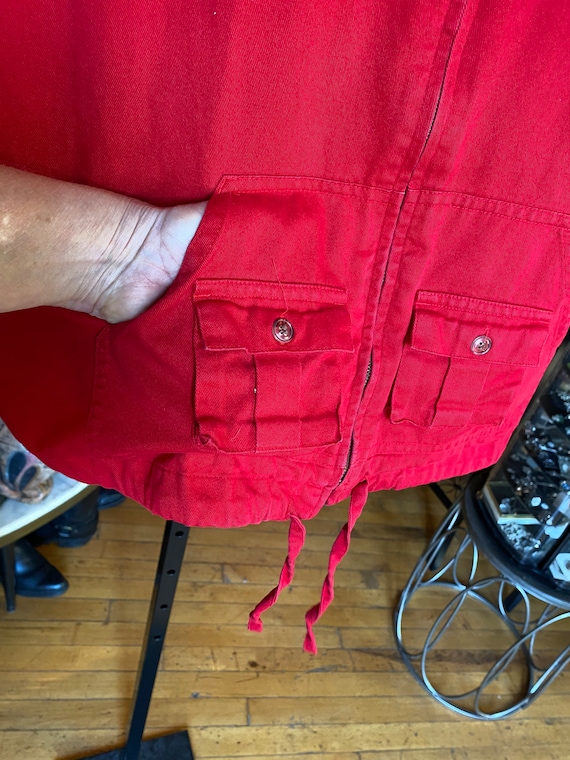 Authentic 80’s Vintage Red Cotton Jacket - image 6