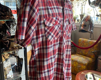 90’s Vintage Plaid Cotton Short Sleeve Shirt