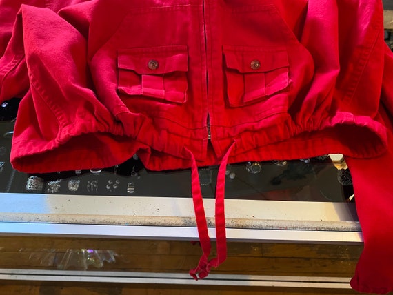 Authentic 80’s Vintage Red Cotton Jacket - image 8