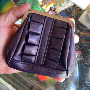 Authentic Vintage MICHE Purple Vegan Leather Coin Purse image 1