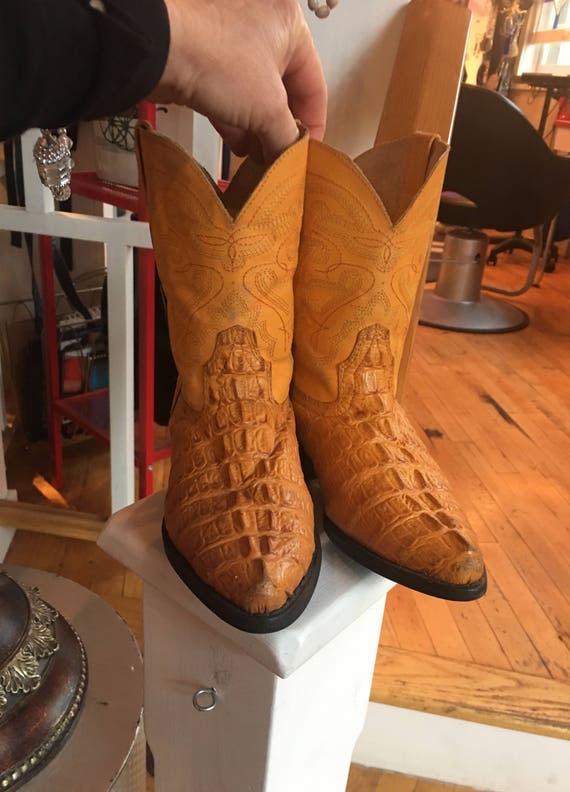faux alligator boots