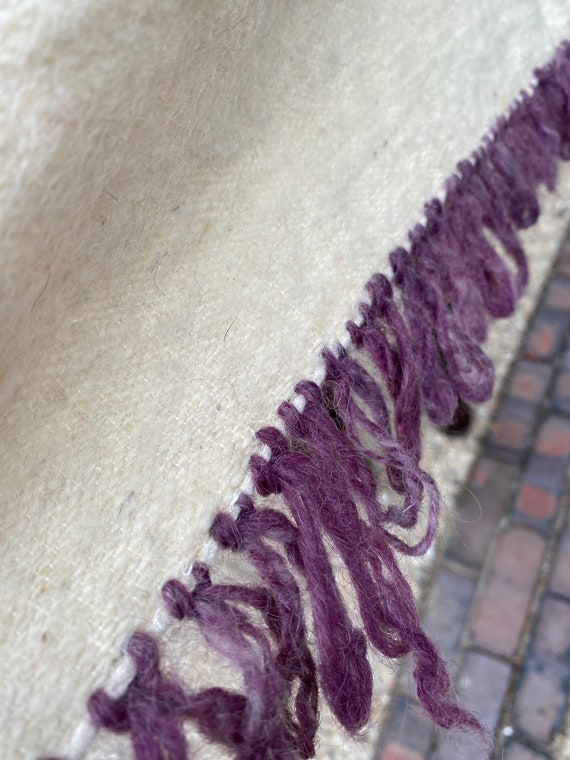 Retro Woven Wool Poncho - image 8