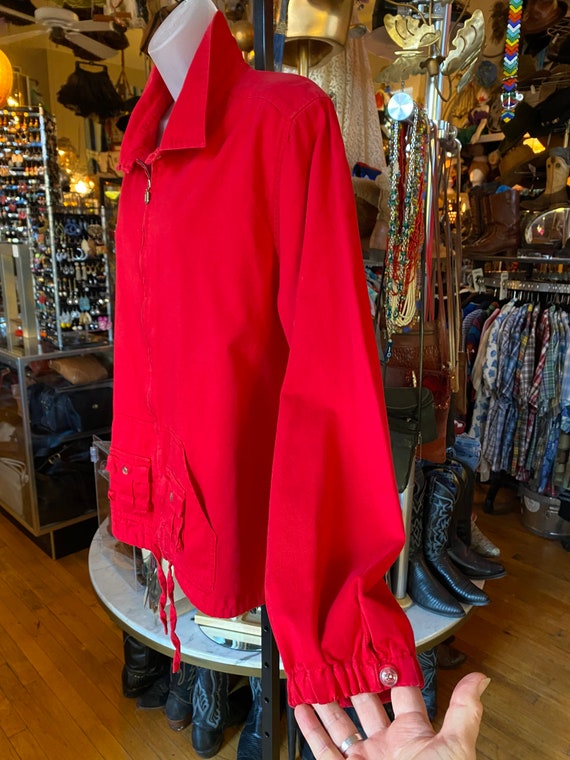 Authentic 80’s Vintage Red Cotton Jacket - image 3