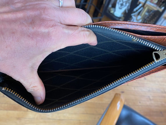 90’s Retro Vegan Brown Leather Wallet - image 9