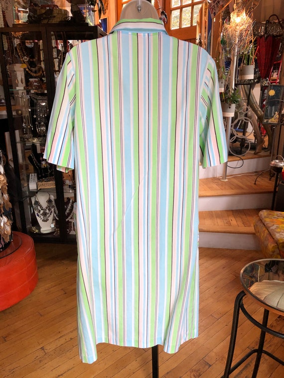 50’s Vintage Striped Cotton Dress Women’s Large - image 5