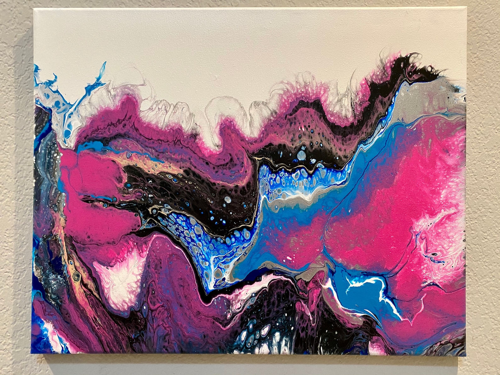 Magenta Wall Canvas Decor Etsy