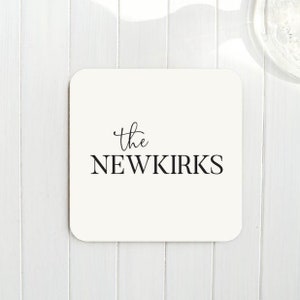 Personalized Paper Coasters, Family Coasters