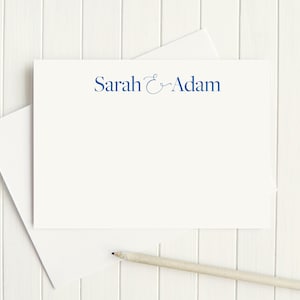 Couple’s Personalized Stationery, Classic Stationery, Personalized Flat Cards