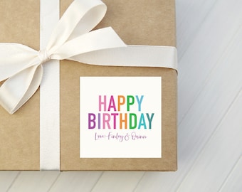 Birthday Stickers, Personalized Stickers, Gift Stickers, Name Stickers, Birthday Gift Stickers