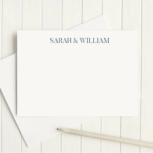 Couple’s Personalized Stationery, Classic Stationery, Personalized Flat Cards