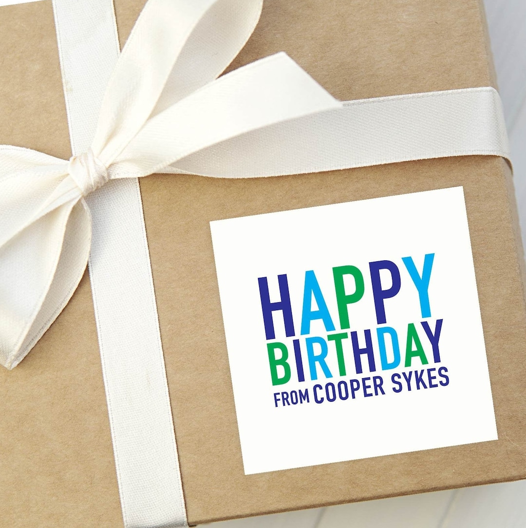 Personalized Birthday Gift Tags Birthday Gift Stickers Gift Etsy